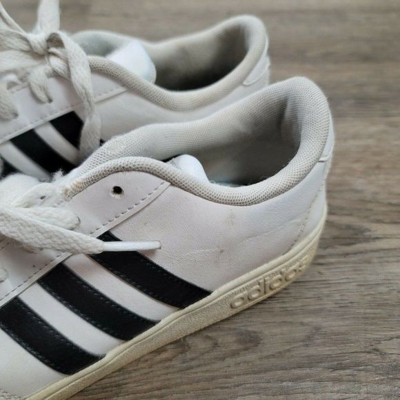 Adidas 3 Stripes Superstar Sneakers White Black Lace Up Low Top Casual Mens Sz 6 - Picture 8 of 11